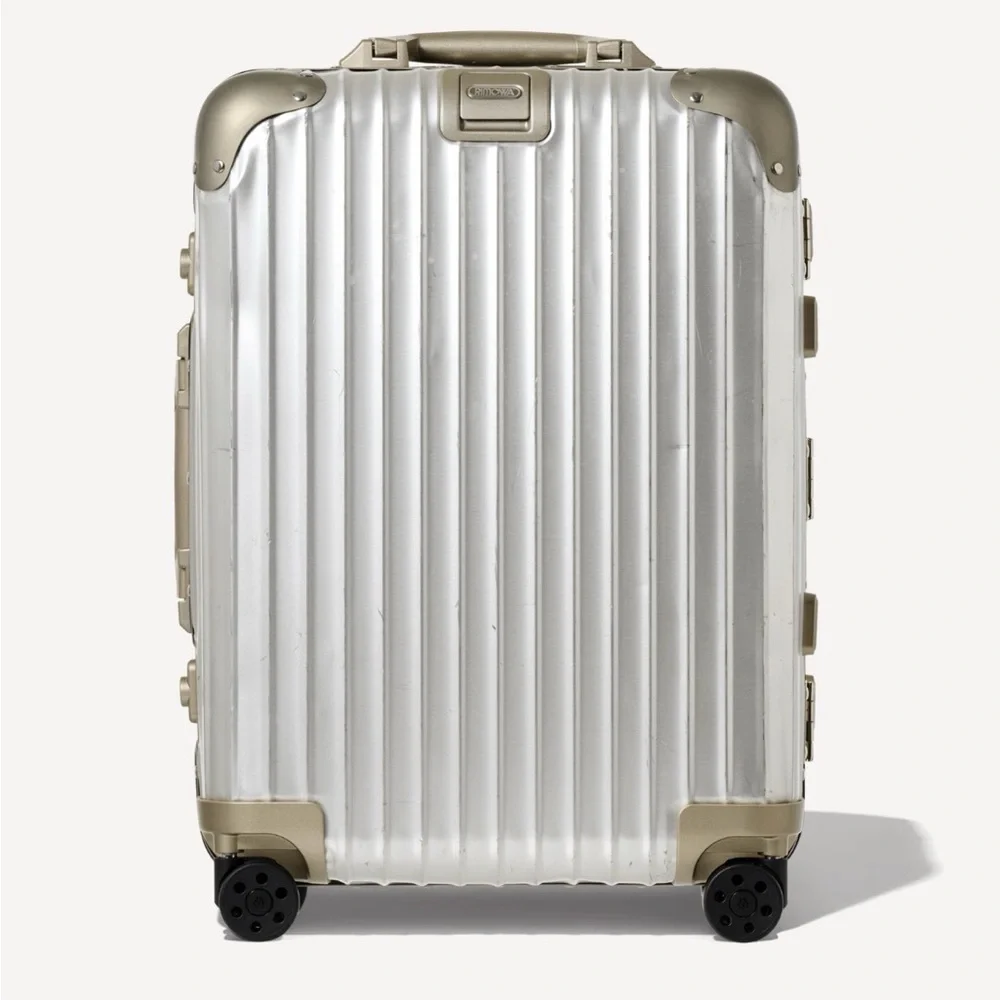 Silver and Gold Hard Shell Suitcase RIMOWA - Picture 1 of 5